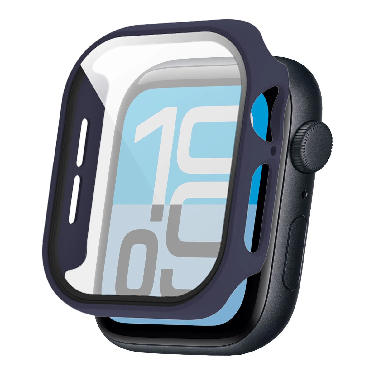 Wizualizacja nakładania etui Bizon Case Watch Adamo do Apple Watch SE 3 / SE 2 / SE / 6 / 5 / 4 (40 mm)
